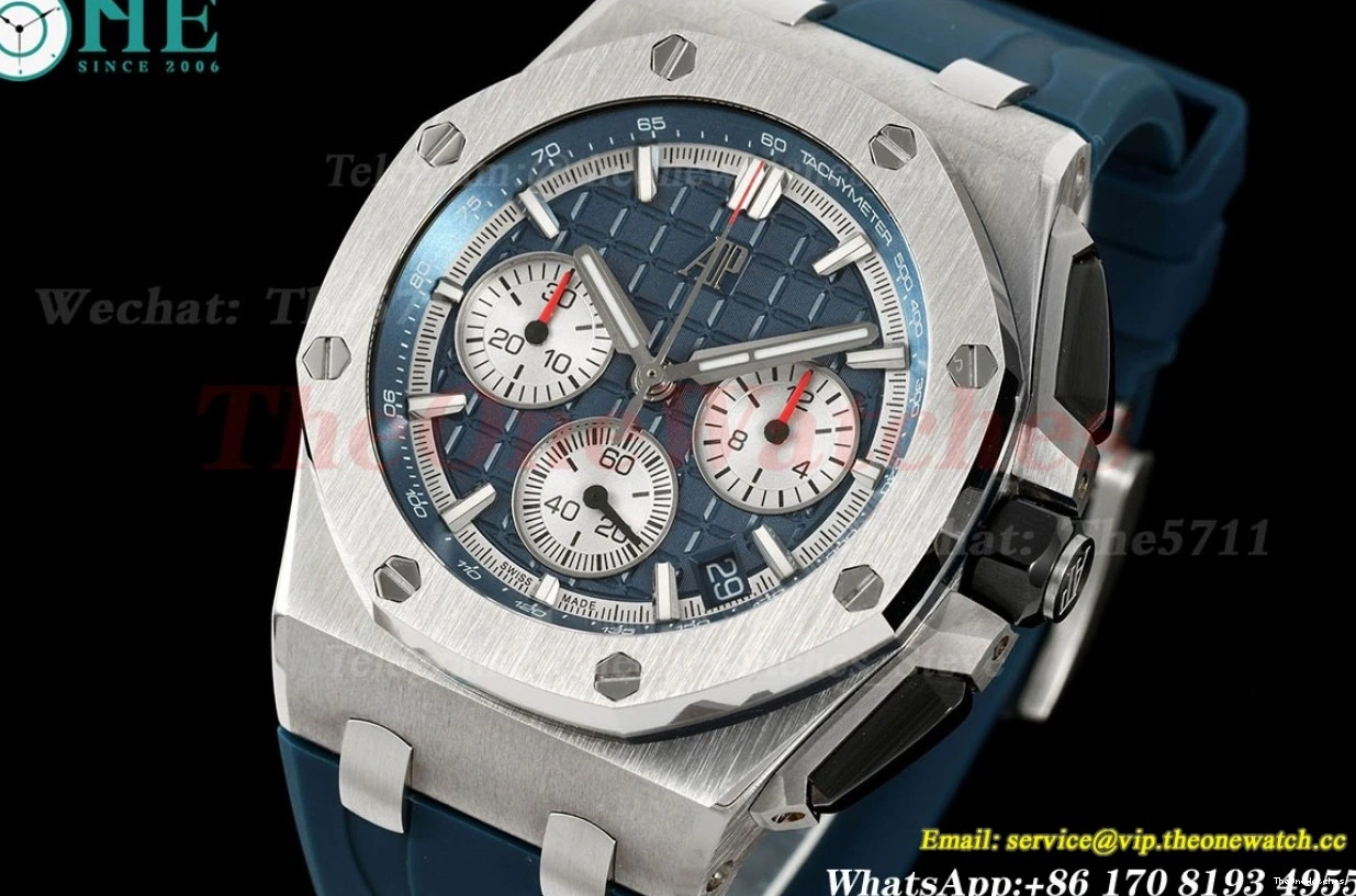 Wht SS APPF Oak RU Offshore A4401 43mm Blue Royal 26420 0303